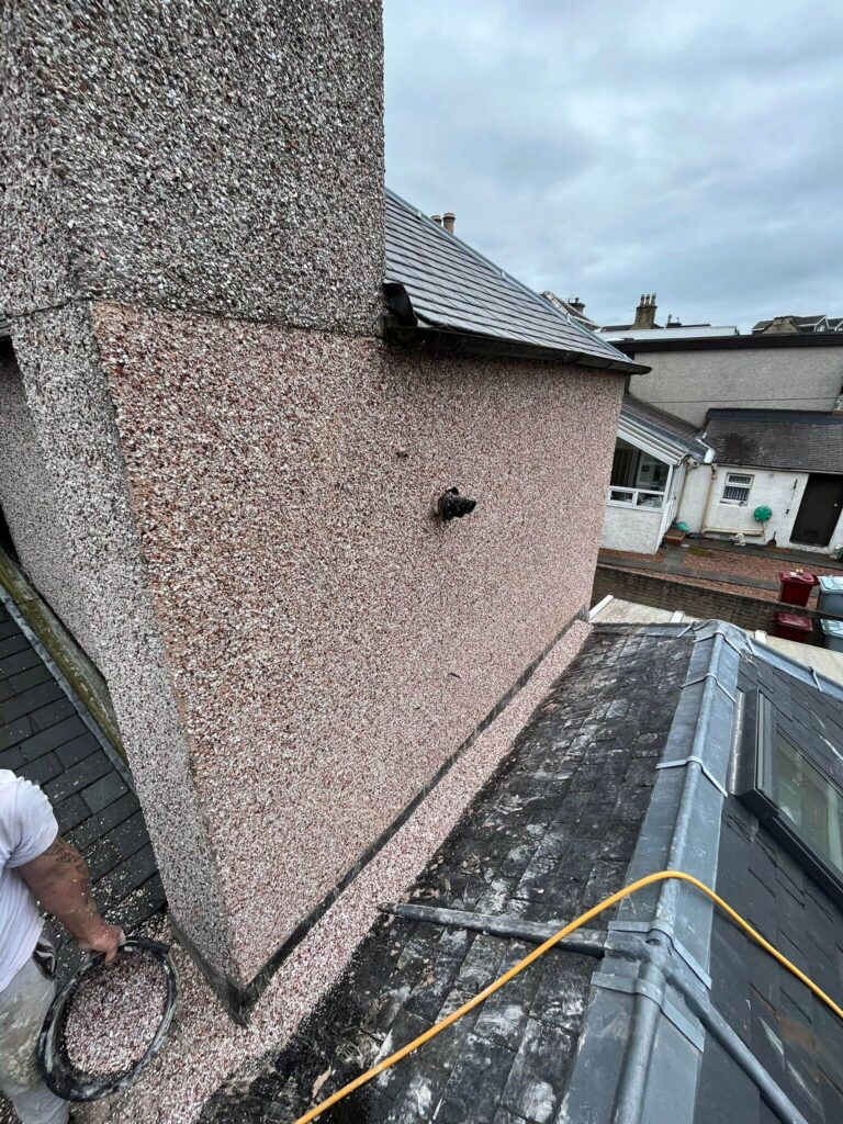Exterior wall roughcasting Clydebank
